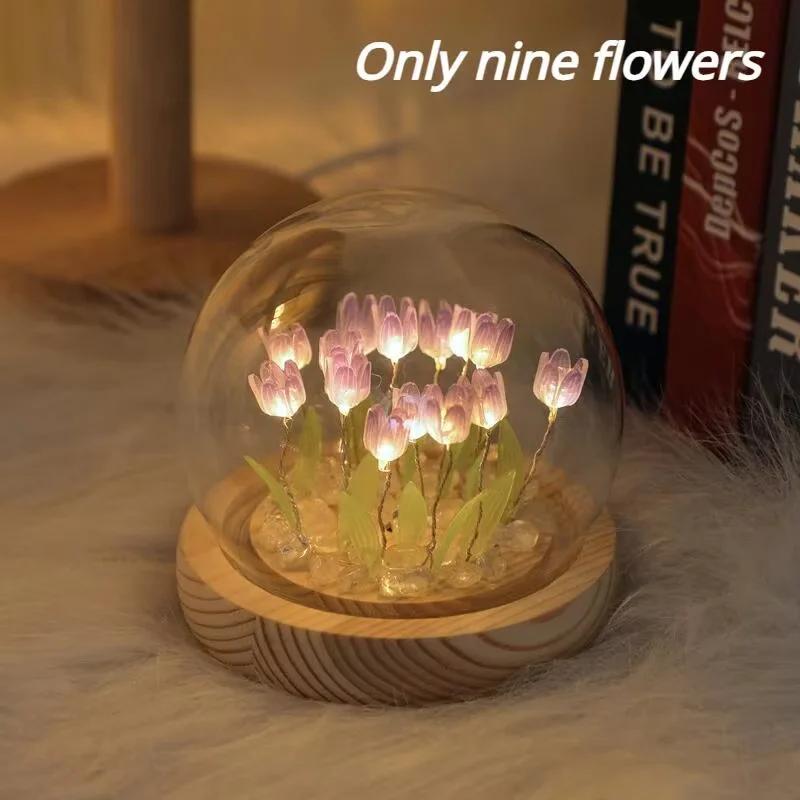 LED DIY Mini Tulip Craft Kit – Cute Decorations for Home, Birthday Gifts, Perfect for Girls, Family, Friends, Kids, and Christma