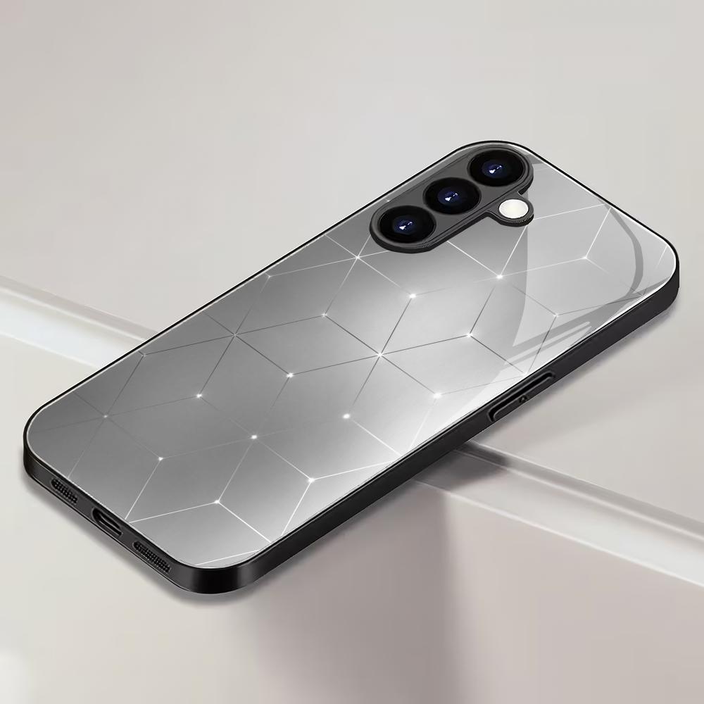 Gradient pattern tempered glass phone case suitable for Samsung GalaxyS26 S25 S24 S23 S22 S20FE/Ultra/Plus5Ganti drop back cover