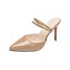Fashion Summer New Baotou Sandals Women's Fashion Pointy Toe Shallow Mouth Slip-off Anti-slip Wear-resistant Stiletto Heels
