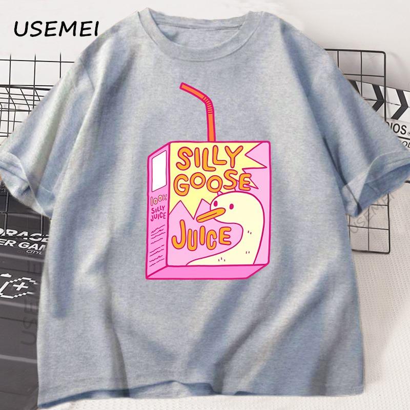 Silly Goose Juice Classic T-Shirt Men Women T Shirts High Quality Cotton Clothes Short Sleeve Crew Neck Tee Shirt Summer Top
