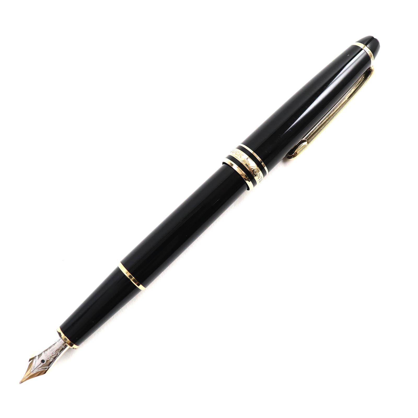 MONTBLANC fountain pen Meisterstück Classic white star Black gold K14 mens Used
