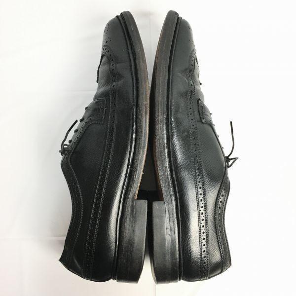 1984 Vintage FLORSHEIM Imperial Kenmoor Flügelspitze Business-Schuhe Schwarz Größe 12D Herren(GEBRAUCHT)