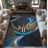 Tappeto in Velluto di Cristallo con Stampa di Calcio del Newcastle United, Comodo Assorbente d'Acqua Antiscivolo Tappeto per Pavimento Interno
