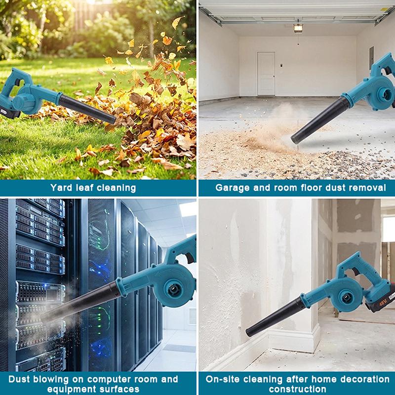 Cordless 2 In 1 Air Blower & Vacuum Cleaner With Lithium Battery Leaf & Dust Collector For Car Computer Garden Cleaning