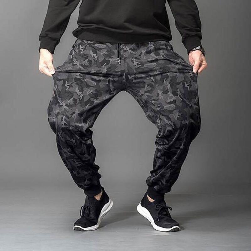 Summer Ice-Silk Casual Trousers for Men - Lightweight, Oversized Fit with Large Pockets and Cuffed Legs