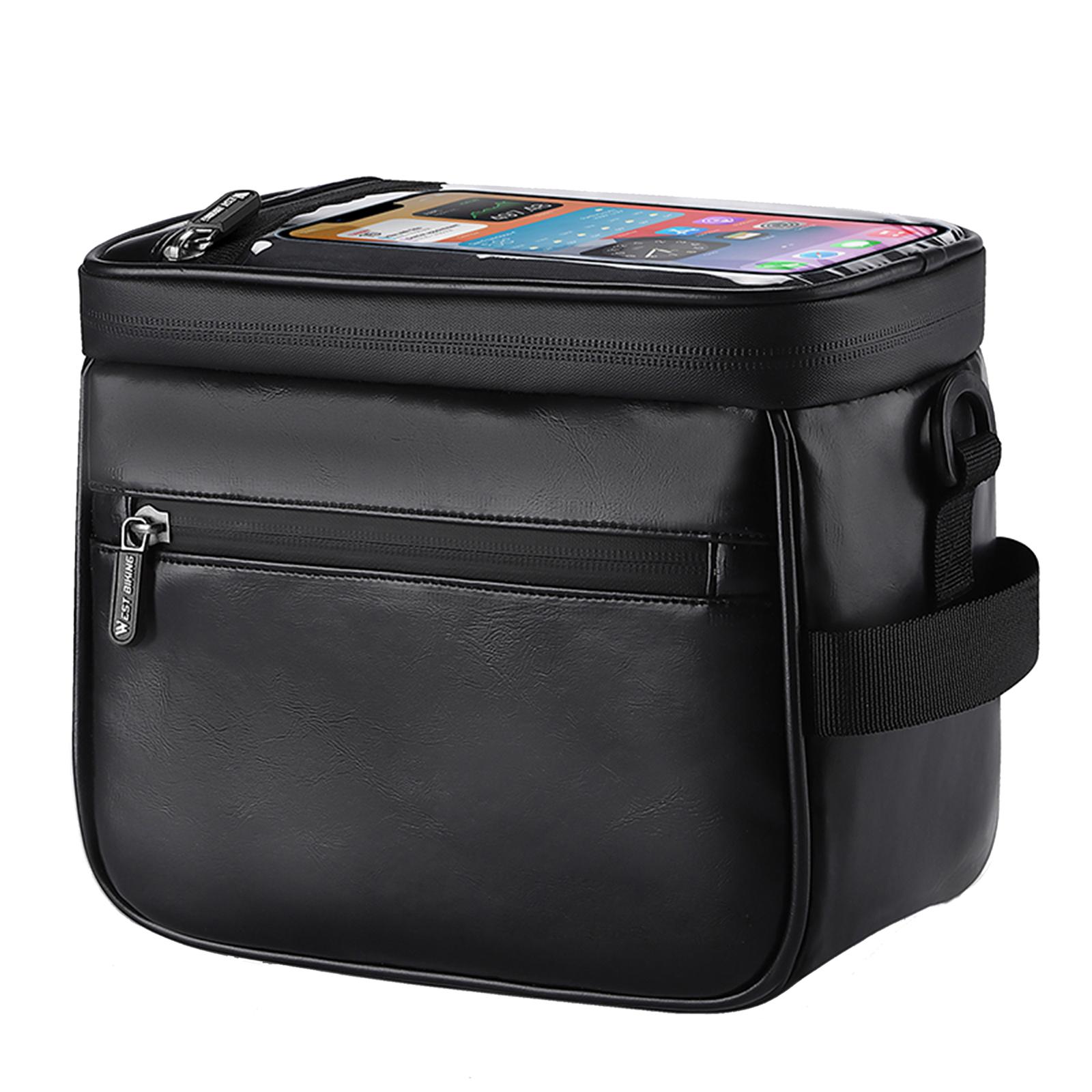 Multifunctional Bicycle Handlebar Bag Waterproof Touch Screen Phone Bag Travel Insulated Bag For Bicycle Bike MTB 4.5L black #1