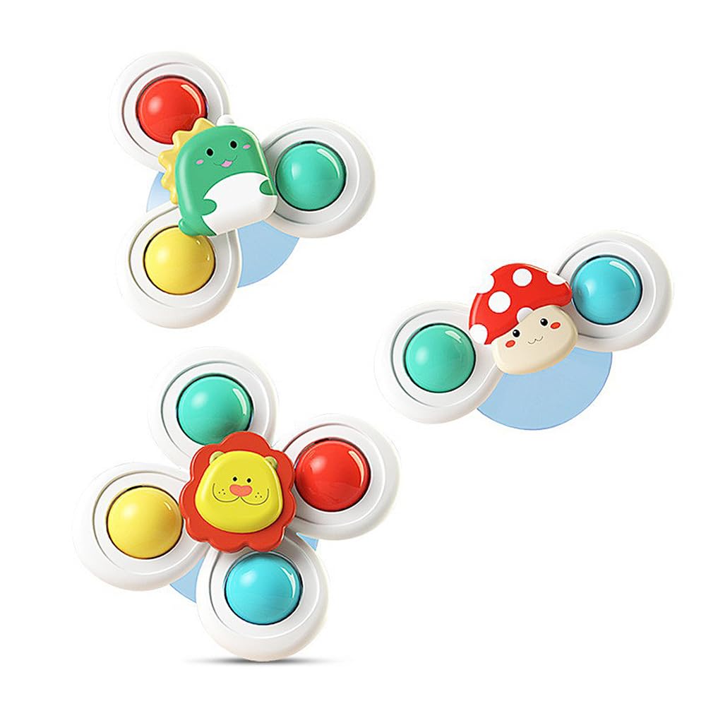 

Colorful Spinning Top with Suction Cup for Bath Toys and Water Play. Spin Spinner Spinner for Babies, Stress Relief, Finger Training, Birthday Gift,