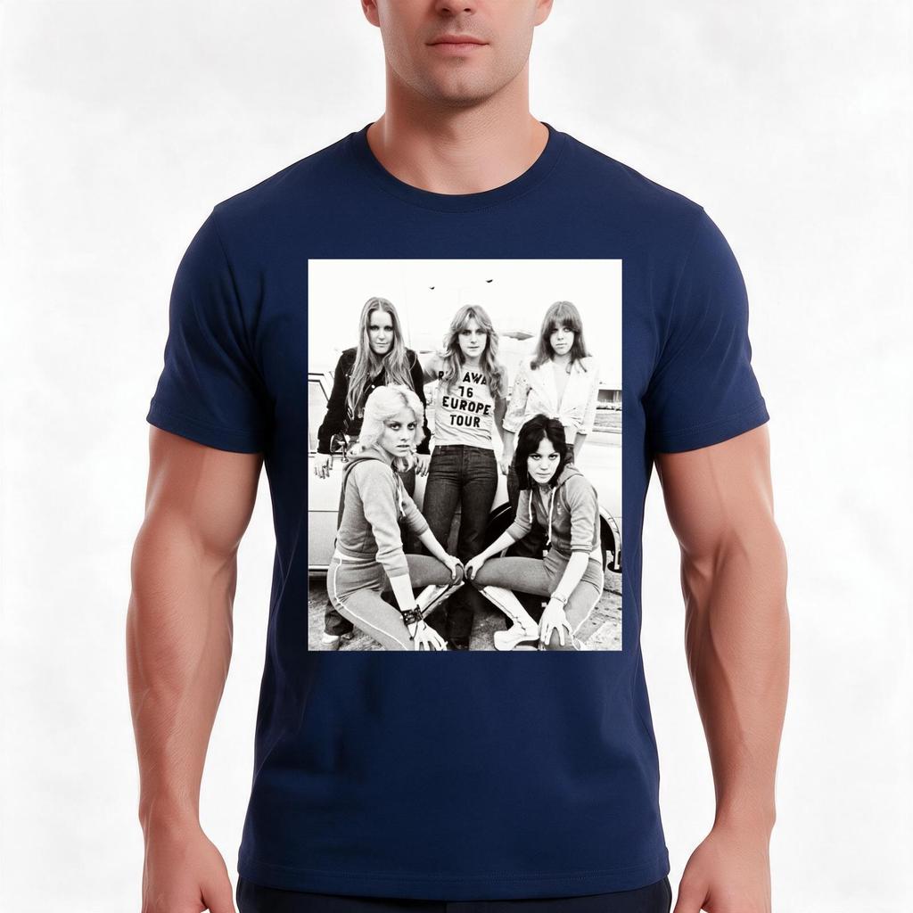 THE RUNAWAYS T-Shirt Sommer Lässig Baumwolle T-Shirt Oversize Streetwear Oberteile Vintage Grafikdruck Lockere Passform Kurzarm