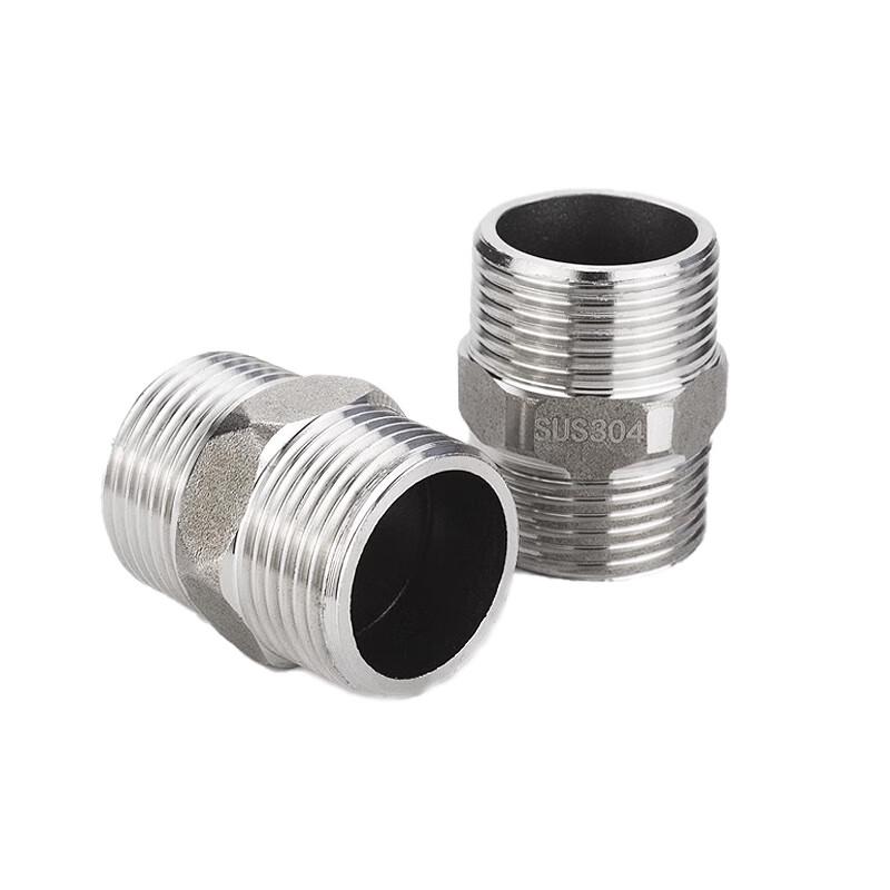 304 Stainless Steel Hex Double External Thread Pipe Fitting