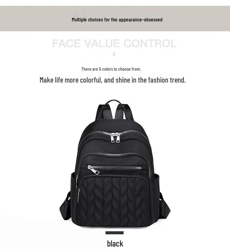 2025 Casual Korean-Style Women's Oxford Backpack - Fashionable, Simple, Urban Commute, and Travel-Friendly