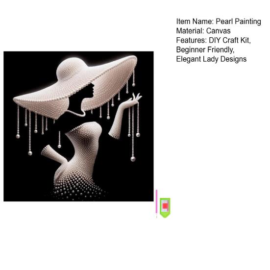 Zestaw do malowania perłami DIY dla dorosłych początkujących Eleganckie wzory dam Perłowy zestaw rzemieślniczy Sztuczne perły Wstępnie zadrukowane płótno Rama w zestawie do dekoracji domu