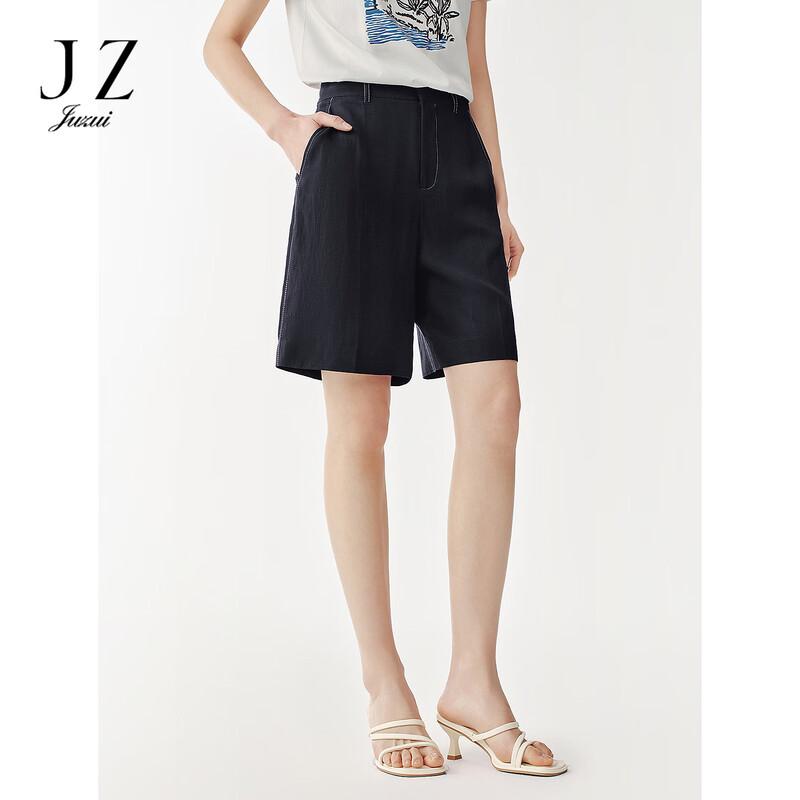 JUZUI Women's High-Waist Linen Blend Capri Pants