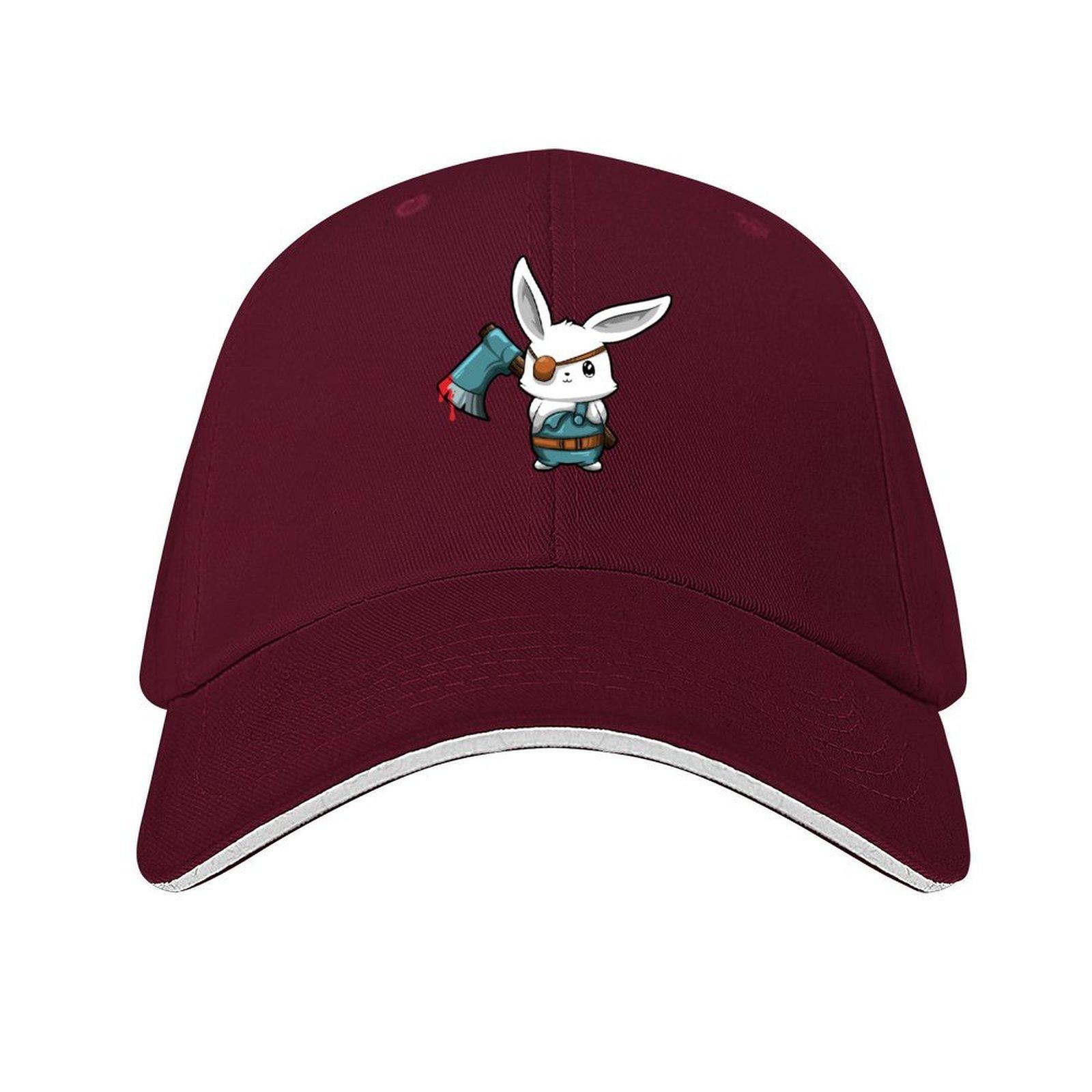 Killer Bunny With Axe Halloween Horror Baseball Cap fishing hat Bobble Hat New Hat Baseball Cap Unisex Golf Wear Womens
