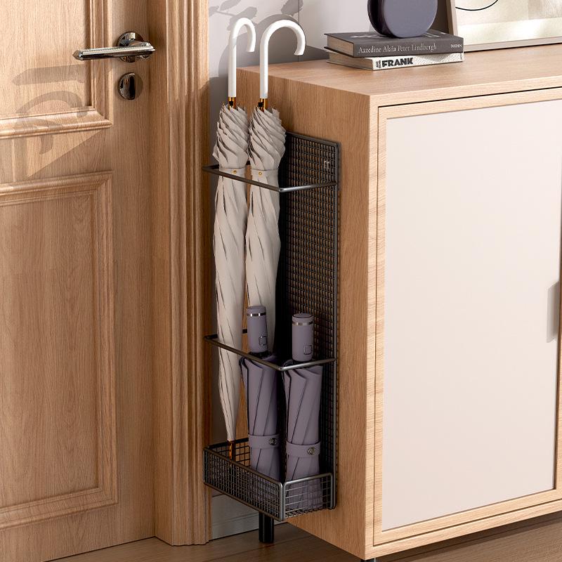 Бытовая стойка для хранения зонтов и держатель для пакетов без сверления 20cm Black 2100₽