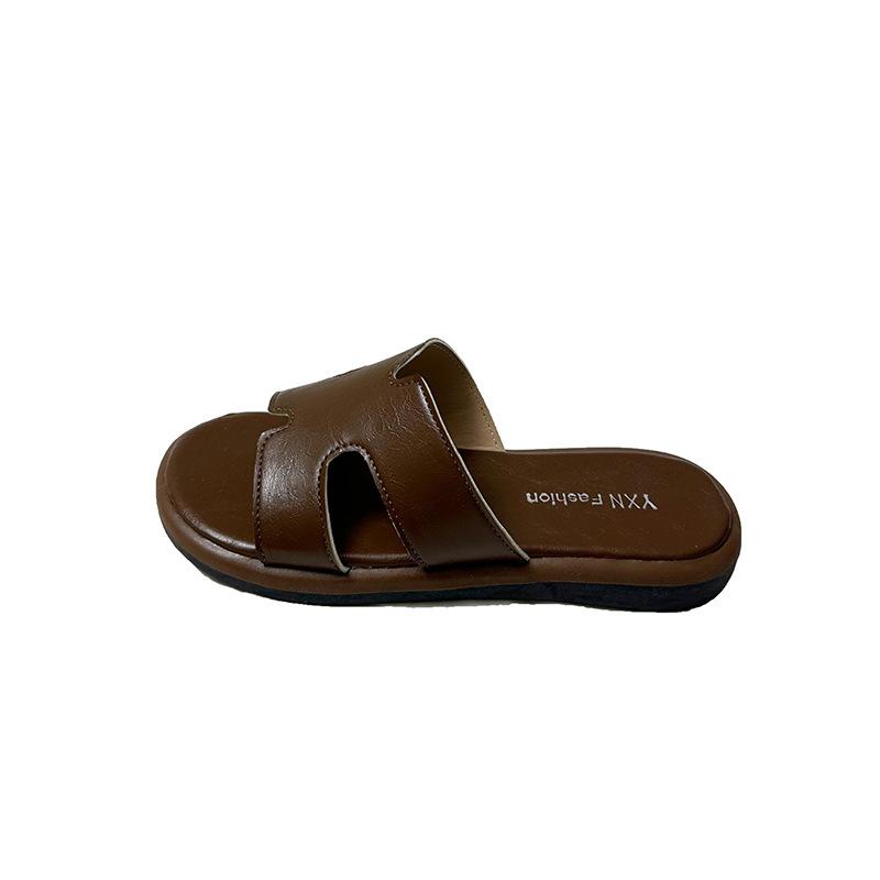 

Cool slippers women s summer wear 2025 new muffin platform beach sandals fairy style with skirt casual slippers 40 коричневий