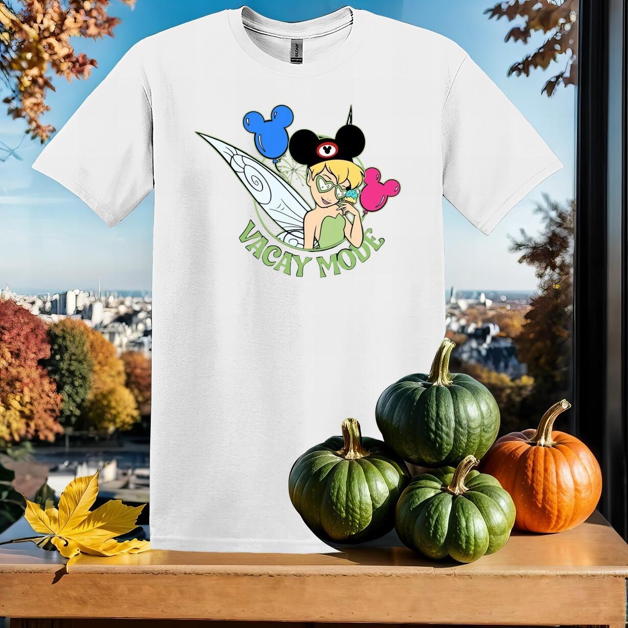 cute peter pan tinker bell vacay mo T-Shirt Mens Womens Tees Top T Shirt Mens Womens Tees Top Men Women Unisex Tshirt SY85 3XL
