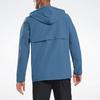 Reebok Ts Perf Fz Hoodie Solid Color Training Zip-Up Jacket Men Hoodies Blue GN9272