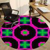 1pc Kaleidoscope Pattern Carpet, Round Non Slip Durable Large Size Office Carpet, Suitable for Office