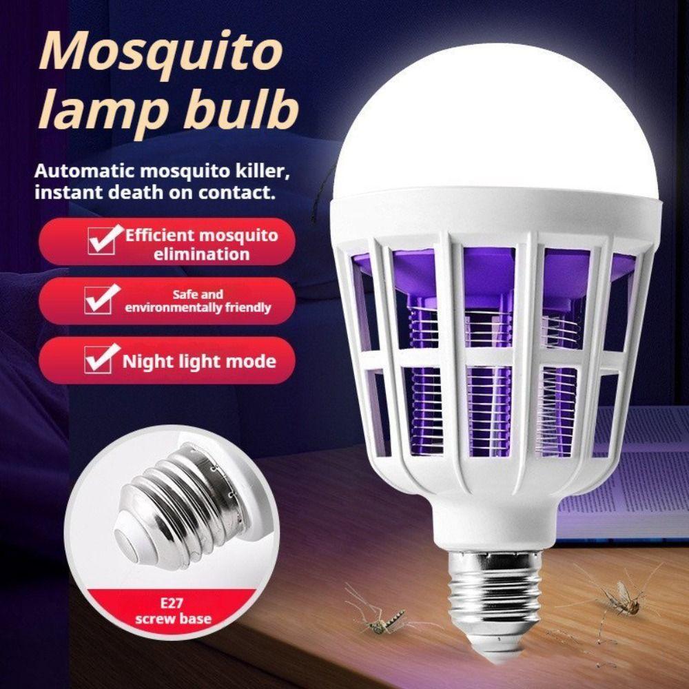 Energy Saving LED Mosquito Killer Bulb Pug-in Insect Trap Light  for Home Bedroom Garden Patio