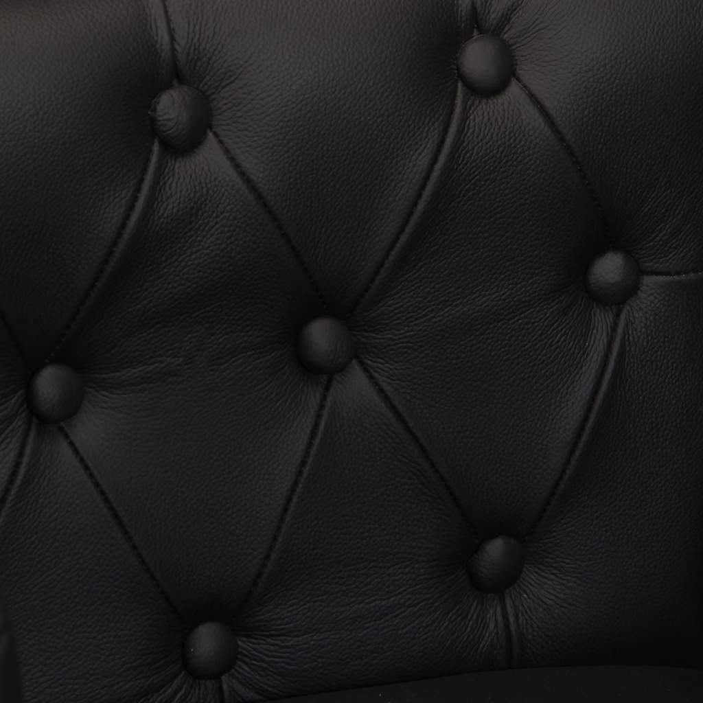 Armchair Black Genuine Leather