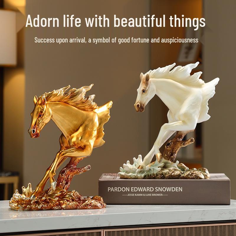 Resin Horse Ornament: Creative Home Decor for Living Room or Entrance