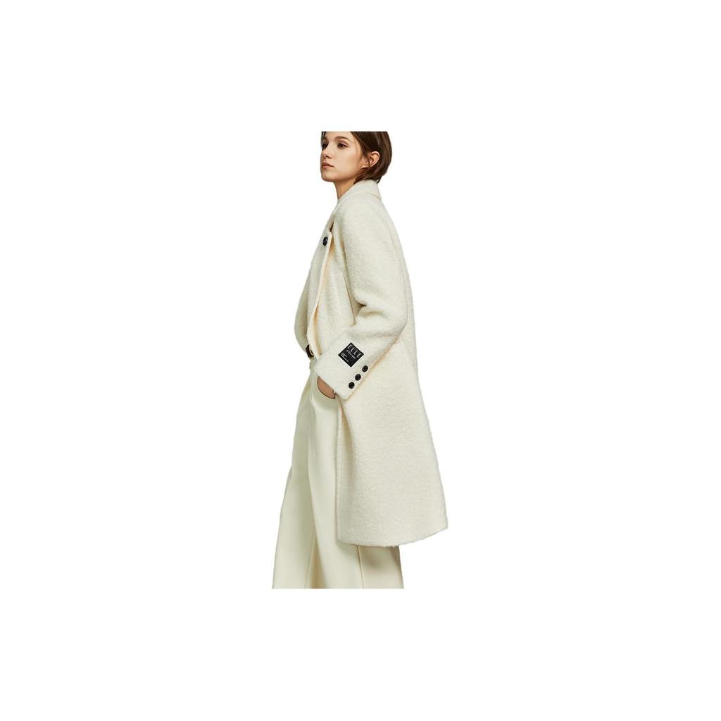 ELLE French Style Mid-Length Elegant Woolen Single-Breasted Coat Women coats EN36106