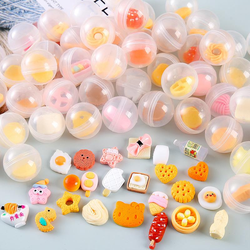 3.2CM Coin-Operated Gashapon Machine Toy Eggs - Transparent Mini Gashapon for Kids