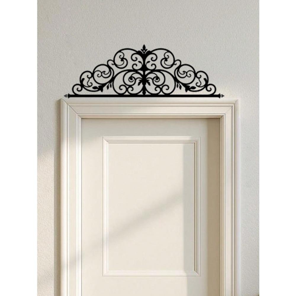 Floral Metal Door Crown Decor Rustproof Waterproof Home Decoration Gift