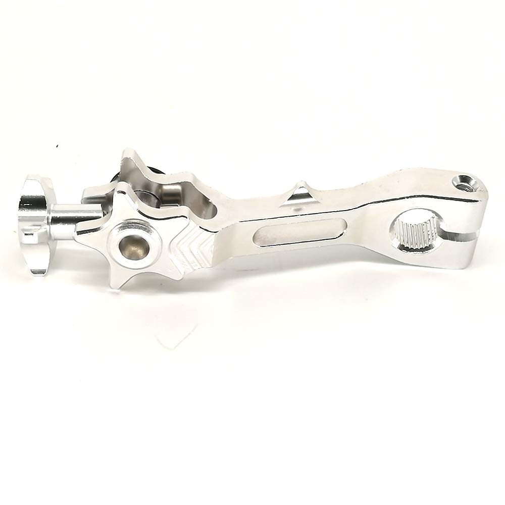 ZSADZS CNC Aluminum Alloy Rear Brake Rocker Arm Motorcycle Accessories Honda Yamaha Motorcycle Accessories (Silver)