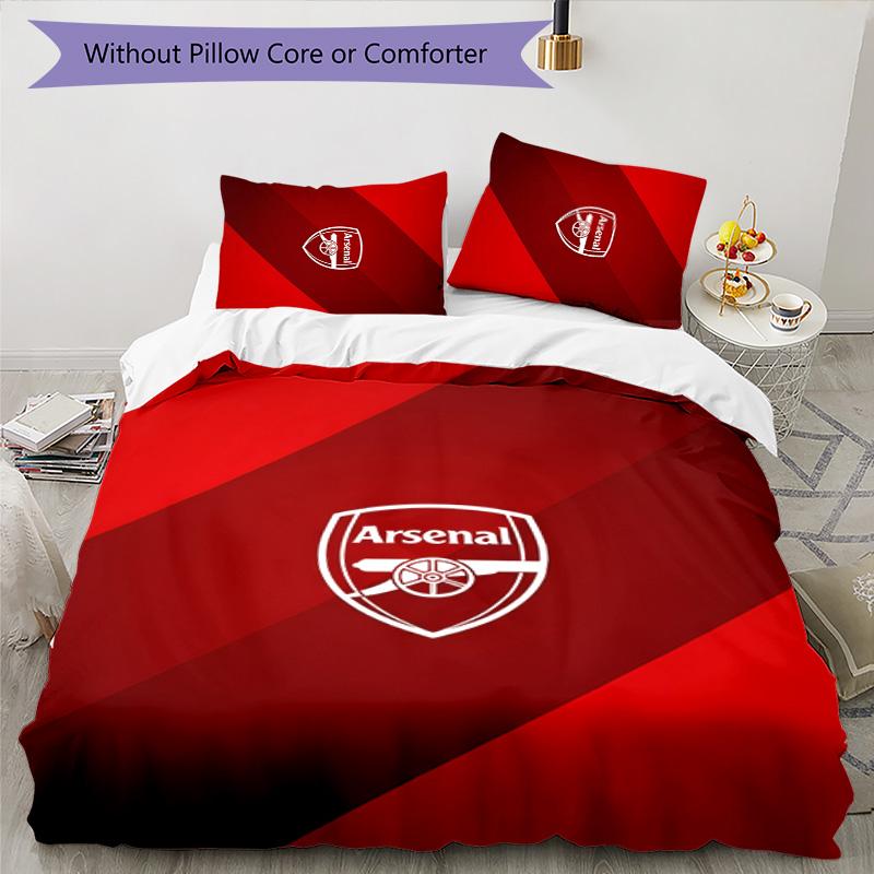3pcs A-Arsenal3 Design Cover Set - HD Printed Bedding with 1 Cover and 2 Pillowcases - Perfect for Home and Dorm Decor