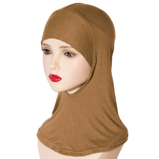 Women Headscarf Hat Solid Color Ethnic Top Hat Comfortable Elastic