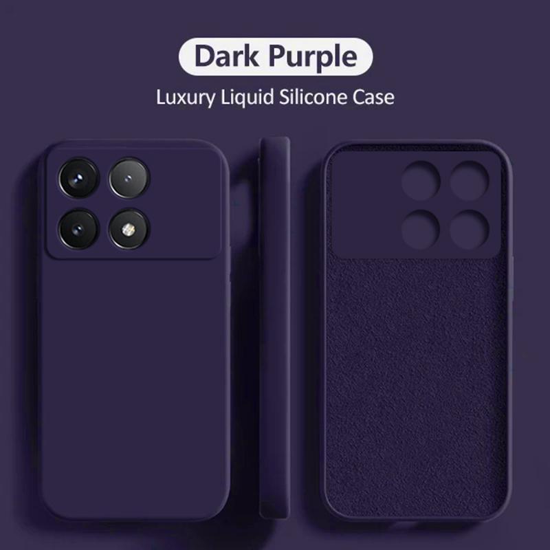 For Poco X6 X 6 Pocox6 Pro 5G Case Luxury Liquid Silicone Phone Cases For Xiaomi Poco X6 X 6 Pro Pocox6 Pro 5G Shockproof Soft Cover