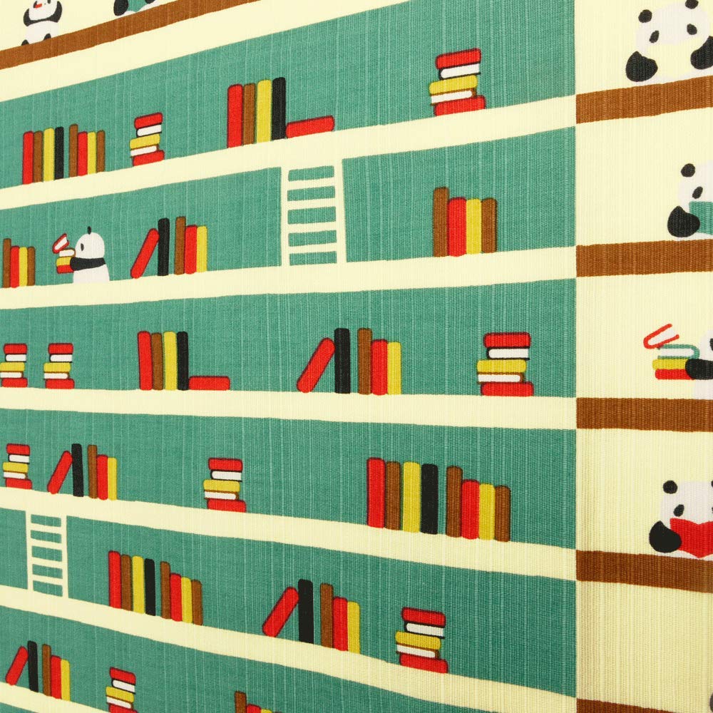 Hamamonyo Small Furoshiki Panda Emerald Blue (50cm) Library,