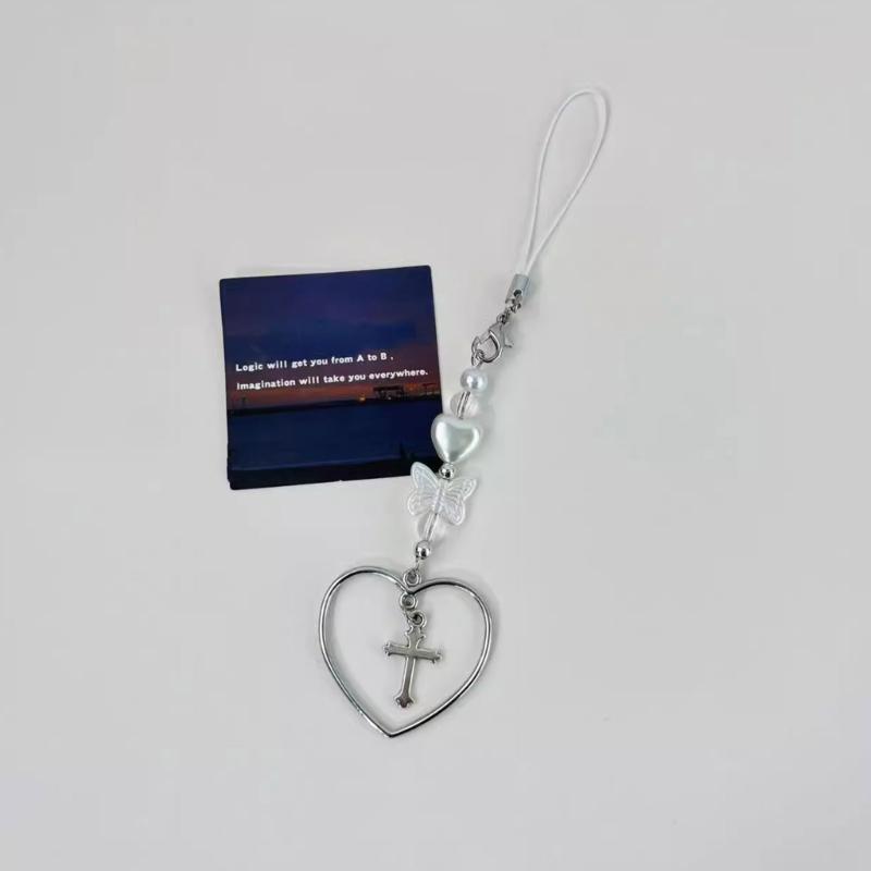 Y2K Style Phone Pendant Cute Shape Keychain Bag Pendants Keyring Sweet Fashion Accessories Acrylic Phone Charm for Phone