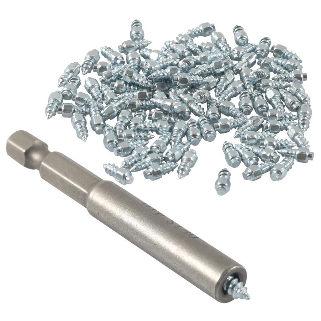 9mm/12mm karbidové šroubové čepy do pneumatik Sněhové hroty protiskluzové/protiskluzové pro auto/sněžný skútr/traktor s montážním nástrojem