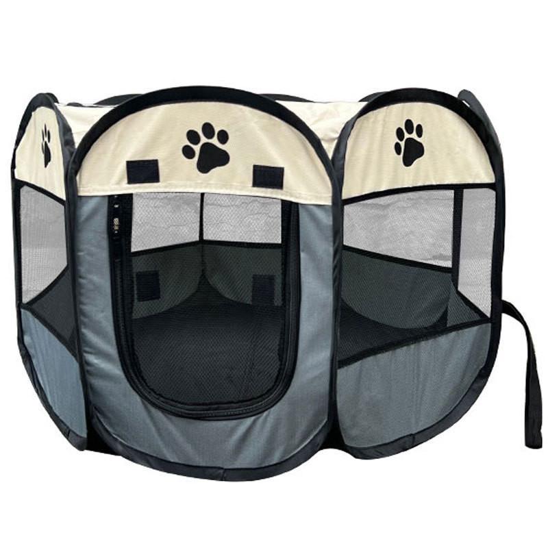 Pet Octagon Cage Tent With Collapsible Design For Cats And Dogs Storage Shelter