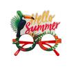 Good-1 Stück Sommer-Hawaii-Brille, tropische Mottoparty-Dekoration, wie abgebildet, Kokosnussbaum-Fotobrillenrahmen, J