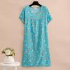 Elegant Summer Loose Long Dresses Women Oversize Short Sleeve Dress