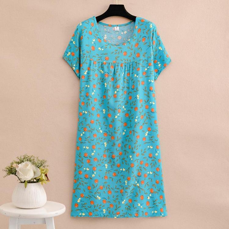 Elegant Summer Loose Long Dresses Women Oversize Short Sleeve Dress