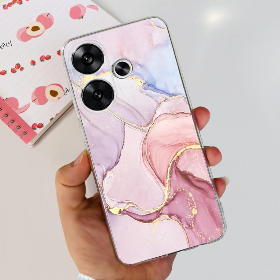 For Xiaomi Poco F6 Case Popular Butterfly Flower Soft Clear Silicone TPU Back Cover For Xiaomi Poco F6 5G F 6 PocoF6 Phone Cases