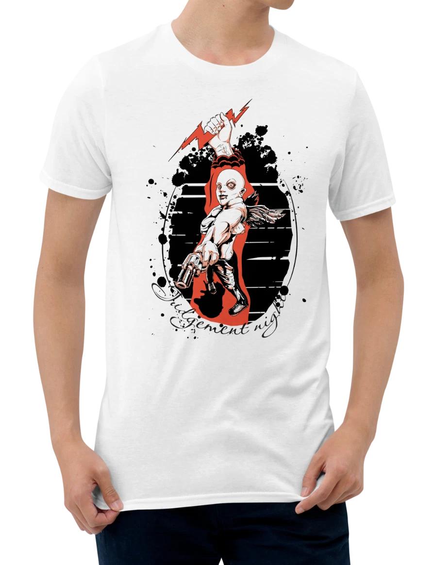 

Gothic Judgement Unisex 100% Cotton T-shirt Mens Tees Top Punk Biker Rock Metal Grunge Death L