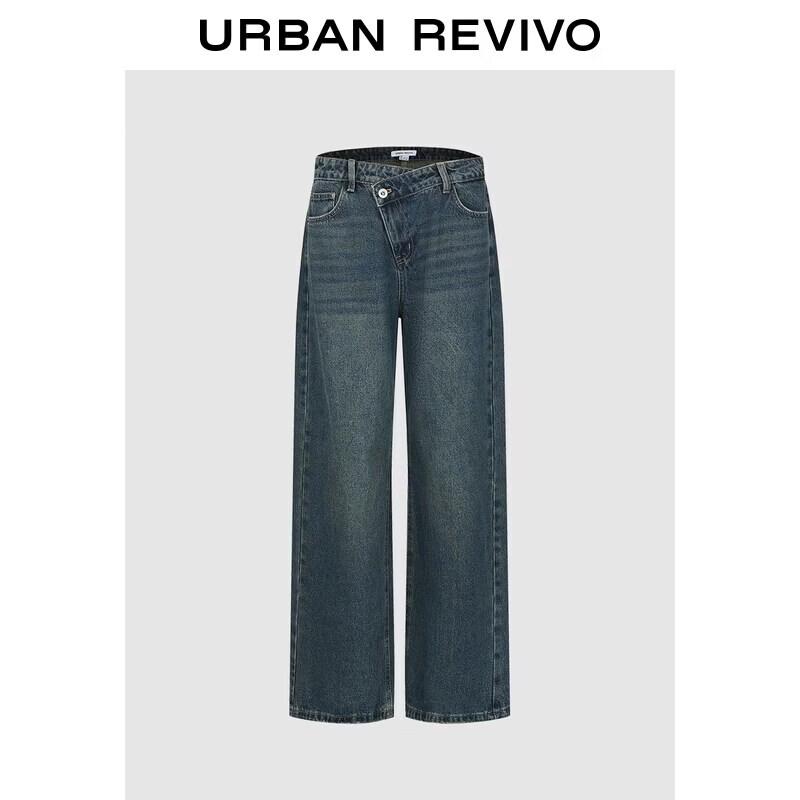 UR Women s Washed Wide-Leg Cat Whisker Jeans 26 синий
