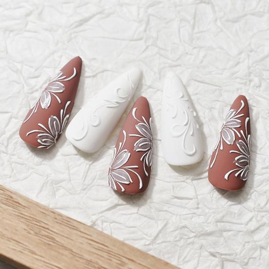 5g Nail Art Plaster No-wash Black White Colorful Painting Canned Gel Embossed Nail Polish Gel for Nail Salon