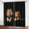 2 Stück Vorhänge mit reinem Löwenmuster, Tunnelzugvorhänge 42*84, Schlafzimmer und Wohnzimmer, Heimdekoration, Raumdekoration