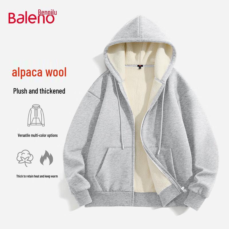 Baleno Men's Hooded Zipper Sweatshirt Jacket
