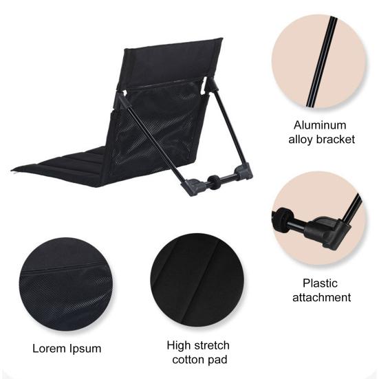 Folding Lawn Chair with Aluminum Alloy Frame Heavy Duty Lightweight Portable Outdoor