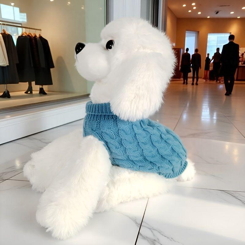 Cozy Autumn-Winter Solid Color Sweater for Small Dogs and Puppies
