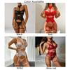 Sexy Women Lace Bra Panties Elastic Underwear Sets Transparent Underwear G-string Garter Belt Thong Lingerie Nightwear Outfit