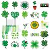 50 Four-Leaf Clover Waterproof Stickers for Suitcases & Laptops - Creative & Trendy Travel Decoration