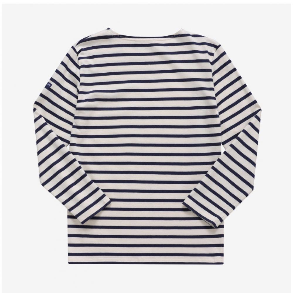 Saint James Kids Long Sleeve Tee Modern Stripe 2066 Ecru Marine
